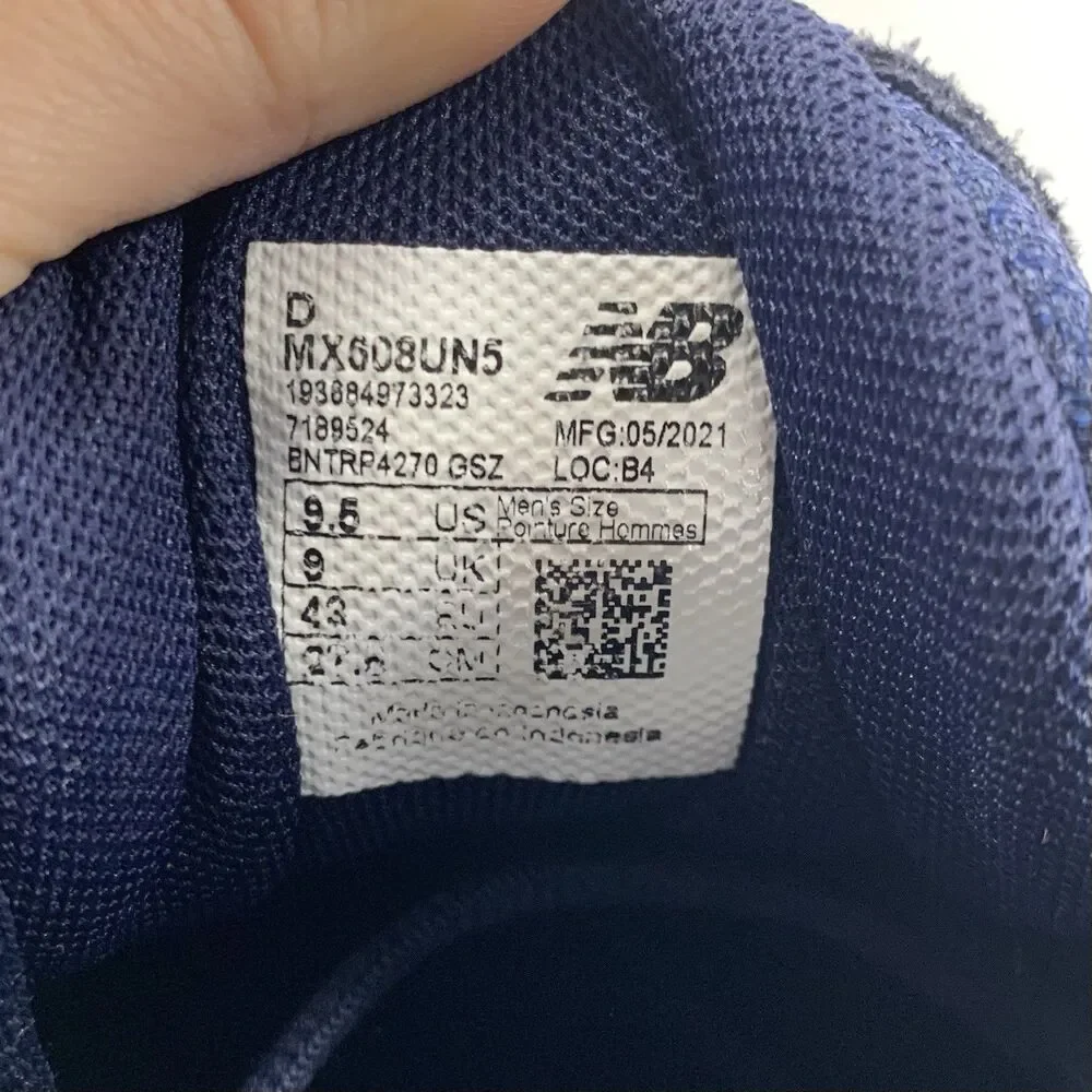 New Balance 608v5 Navy Blue Sneakers Mens 9.5 Suede MX608UN5